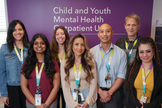 A group of staff members in the Child and Youth Mental Health Outpatient Unit at Michael Garron Hospital.